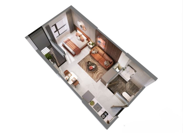Bỏ túi cách bố trí nội thất hợp lý cho căn hộ studio