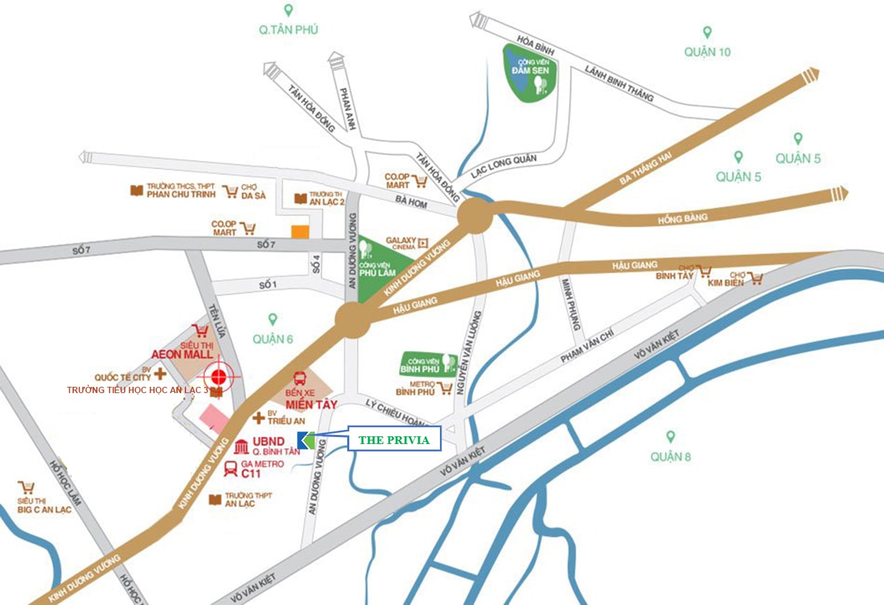 Vi Tri Du An Can Ho The Privia Khang Dien