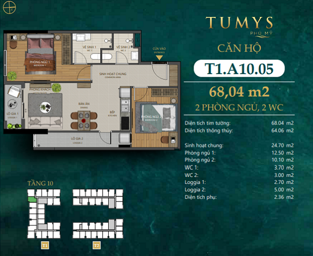 căn hộ điển hình 2 PN -2