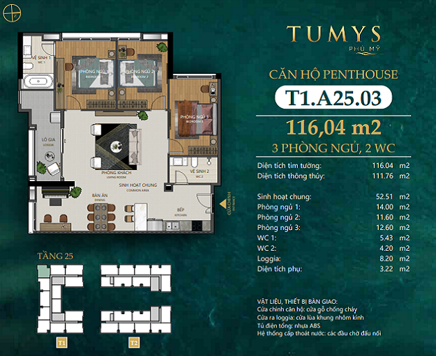 căn hộ điển hình 3 PN -3