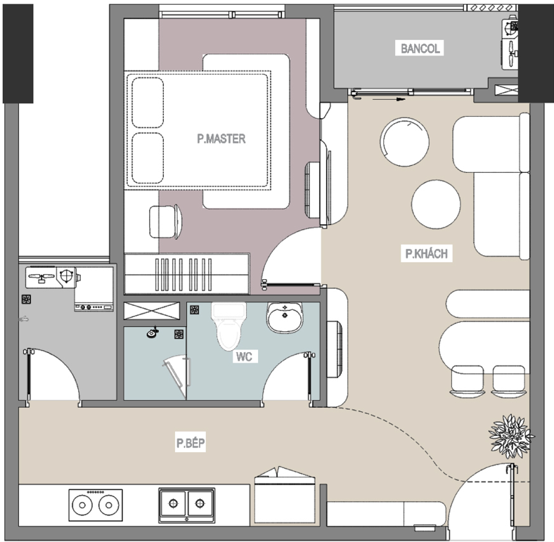 2-bedroom apartment Sakura Heights - FIFA City