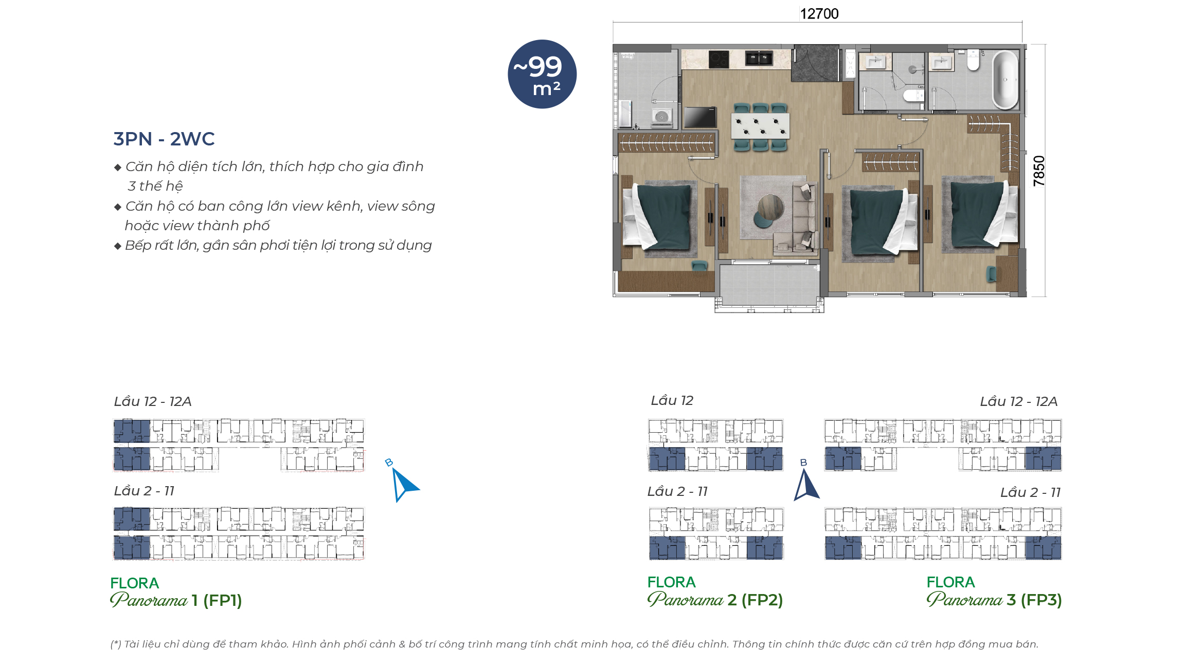mặt bằng căn hộ điển hình