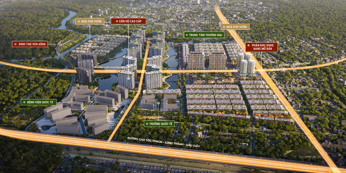 mặt bằng phân khu du an