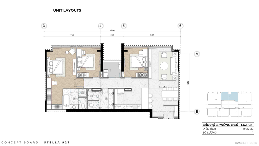 thiet ke can ho 3 phong ngu du an can ho stella residence 2