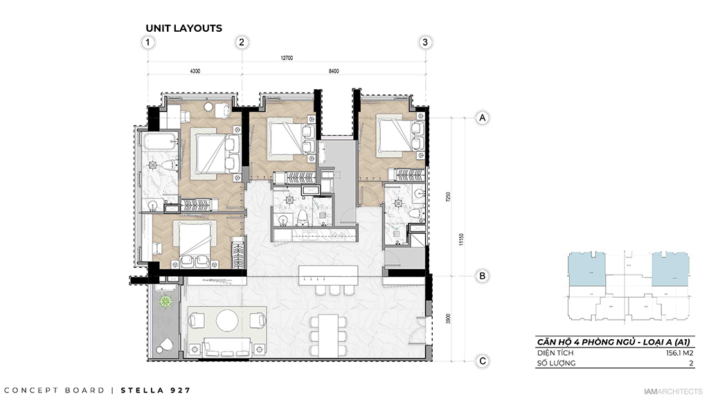 thiet ke can ho 4 phong ngu du an can ho stella residence 4