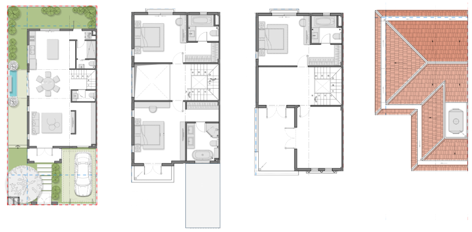 thiết kế biệt thự song lập