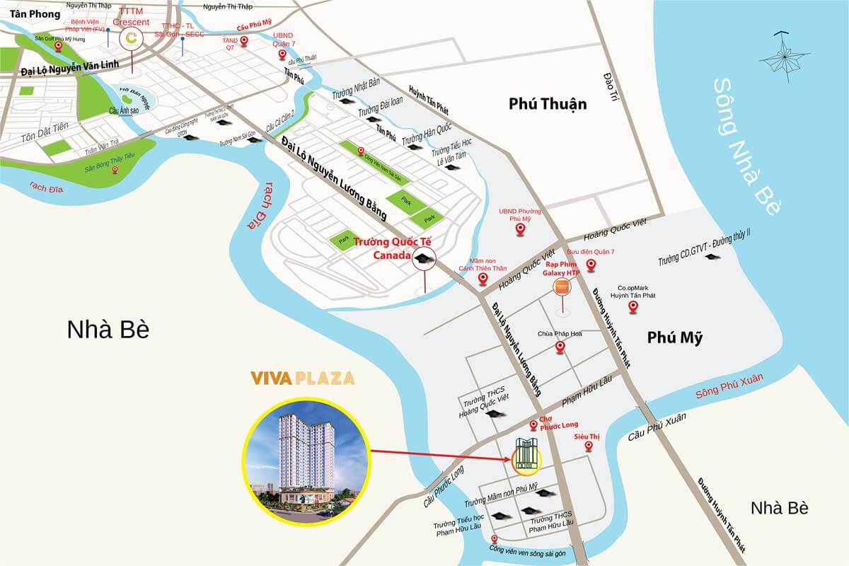 vi tri du an can ho viva plaza quan 7