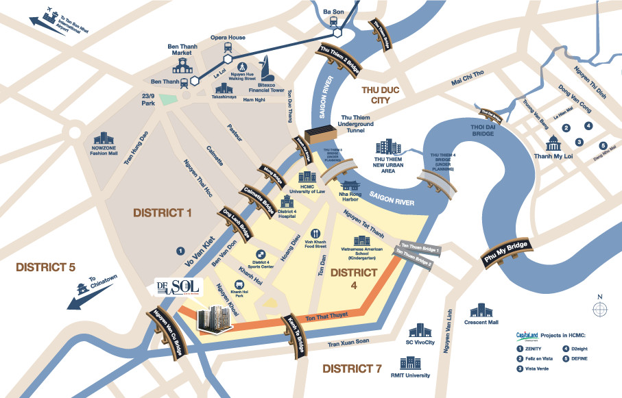 vị trí dự án căn hộ de la sol quan 4